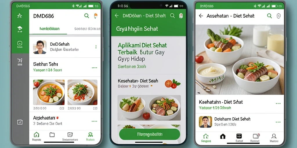 Antarmuka intuitif DMD686 untuk diet sehat dan pelacakan makanan.