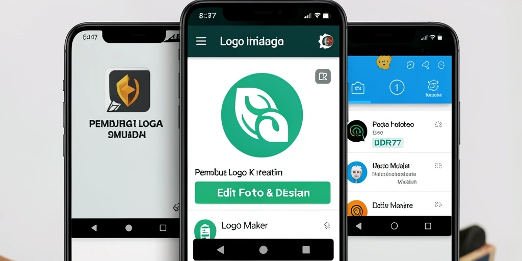 Tampilan antarmuka IDR77 yang memudahkan proses desain logo.